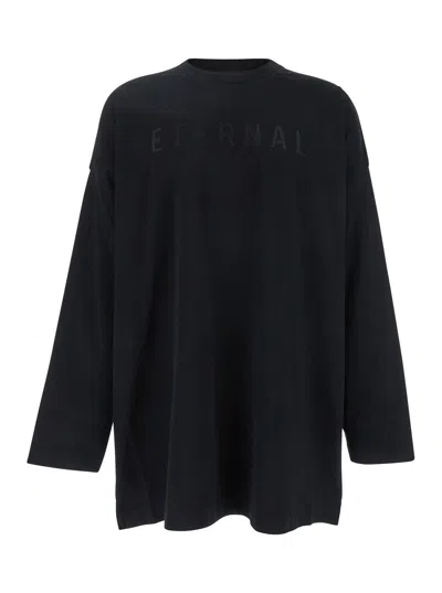FEAR OF GOD FEAR OF GOD MEN BLACK T-SHIRT WITH ETERNAL PRINT ON THE FRONT AND LOGO PATCH ON THE BACK IN COTTON M
