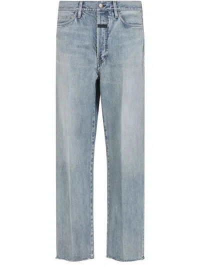 FEAR OF GOD INDIGO BLUE FIVE-POCKET RELAXED JEANS