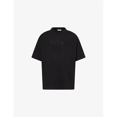 FEAR OF GOD MENS BLACK ETERNAL OVERSIZED COTTON-JERSEY T-SHIRT