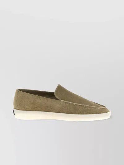 FEAR OF GOD ROUND TOE SUEDE LOAFERS WITH RUBBER SOLE