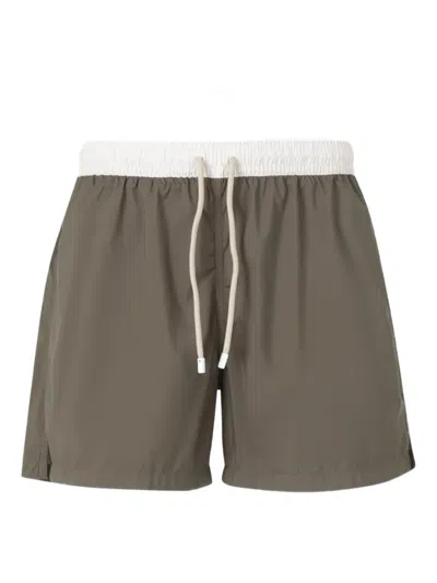 FEDELI CONTRAST-TRIM SWIM SHORTS