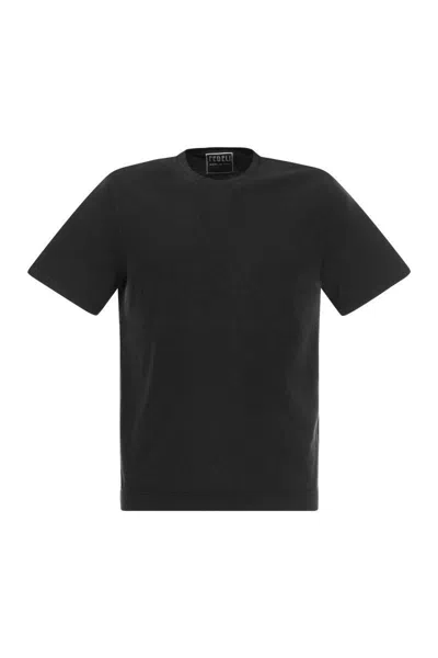FEDELI FEDELI CREW-NECK COTTON T-SHIRT
