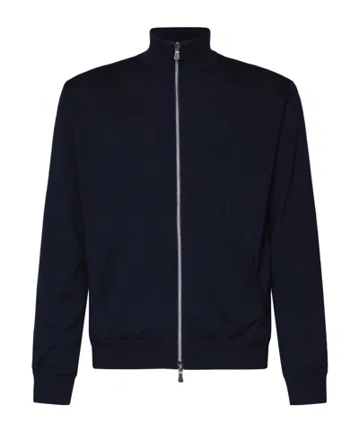 FEDELI FEDELI FULL-ZIP MOCK NECK SWEATER