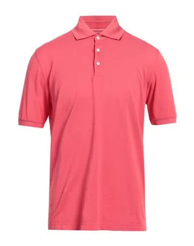 FEDELI FEDELI MAN POLO SHIRT CORAL SIZE 50 COTTON