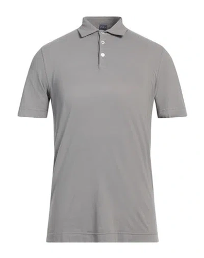 FEDELI FEDELI MAN POLO SHIRT GREY SIZE 50 COTTON, ELASTANE