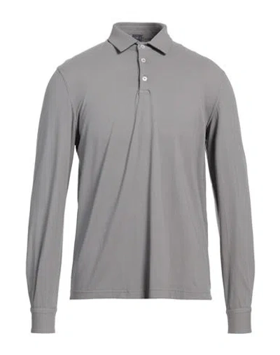 FEDELI FEDELI MAN POLO SHIRT GREY SIZE 50 COTTON, ELASTANE