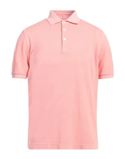 FEDELI FEDELI MAN POLO SHIRT SALMON PINK SIZE 50 COTTON