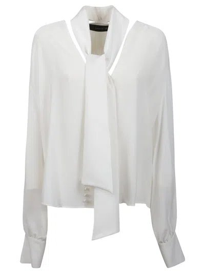 FEDERICA TOSI PUSSY-BOW PLEATED BLOUSE