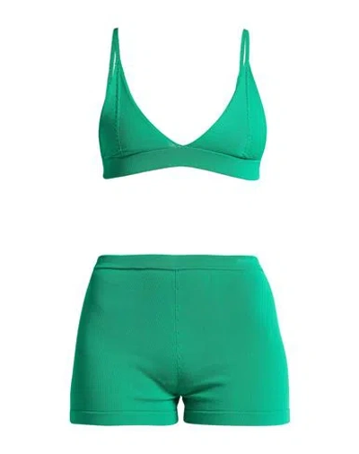 FEDERICA TOSI FEDERICA TOSI WOMAN CO-ORD GREEN SIZE 4 VISCOSE, POLYAMIDE