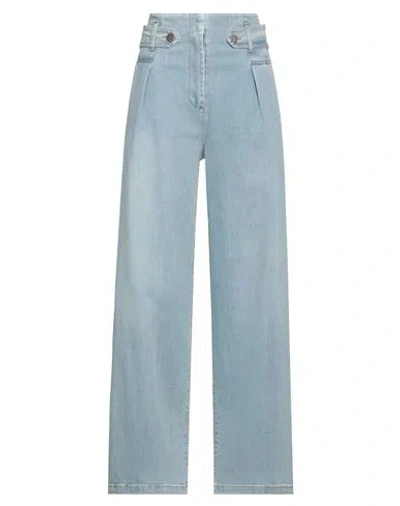 FEDERICA TOSI FEDERICA TOSI WOMAN JEANS BLUE SIZE 25 COTTON, ELASTANE