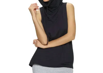 FELINA WOMEN'S CITY TERRY COWL HOODIE IN BLACK