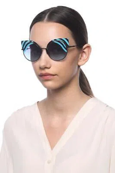 FENDI FENDI 0215S-0KCEQ (NO CASE) BLUE/GREEN SUNGLASSES