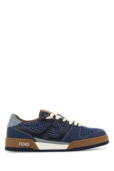 FENDI FENDI DENIM FENDI MATCH SNEAKERS
