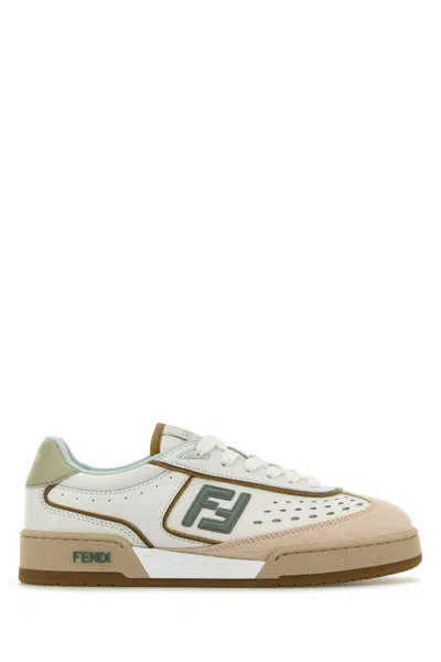 FENDI FENDI MULTICOLOR LEATHER FENDI MATCH SNEAKERS