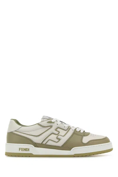 FENDI FENDI TWO TONE LEATHER FENDI MATCH SNEAKERS
