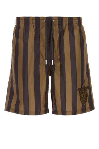 FENDI FENDI PRINTED POLYESTER SWIMMING SHORTS