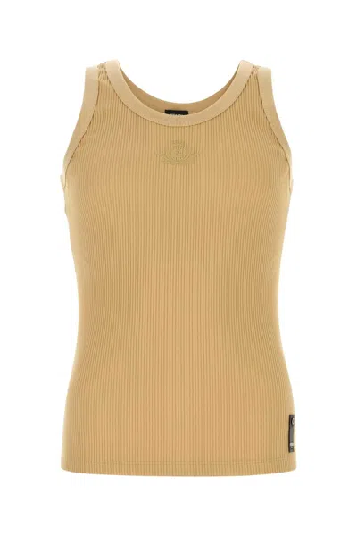 FENDI FENDI CAMEL STRETCH NYLON TANK TOP