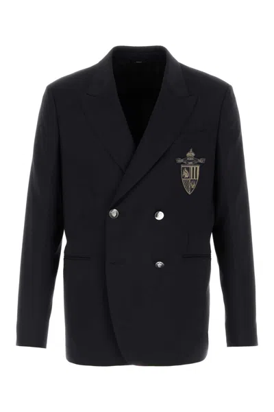 FENDI FENDI MIDNIGHT BLUE WOOL BLAZER