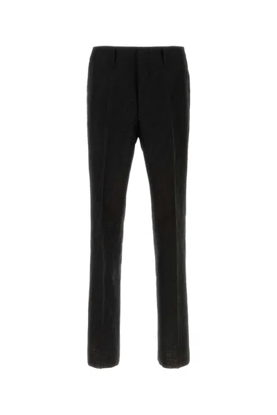 FENDI FENDI BLACK LINEN BLEND PANT