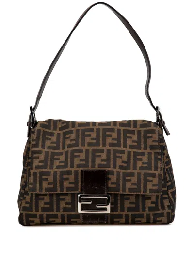 FENDI 2000-2010 ZUCCA CANVAS MAMMA FOREVER SHOULDER BAG