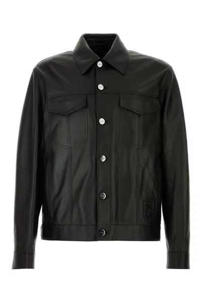 FENDI BLACK LEATHER JACKET