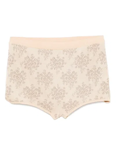 FENDI BOUQUET-JACQUARD SHORTS
