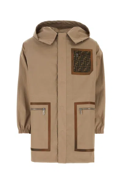 FENDI CAPPUCCINO COTTON PARKA