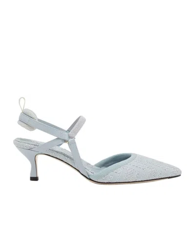 FENDI FENDI LOGO DETAILED SLINGBACK PUMPS