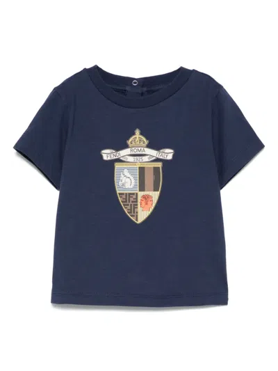 FENDI CREST-PRINT T-SHIRT