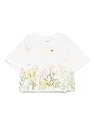 FENDI CROPPED T-SHIRT