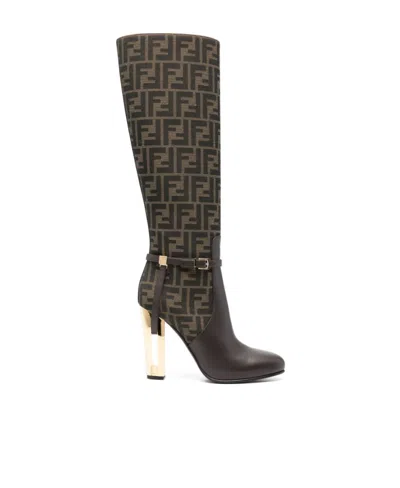 FENDI FENDI DELFINA HIGH HEELED BOOTS