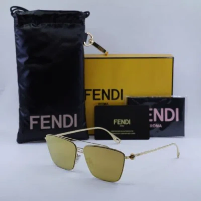FENDI FENDI FE40110U 30L GOLD/YELLOW GOLD MIRROR 59-13-140 SUNGLASSES AUTHENTIC