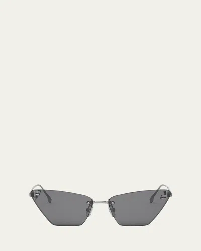FENDI FE4160US CAT-EYE CRYSTALIZED LOGO SUNGLASSES