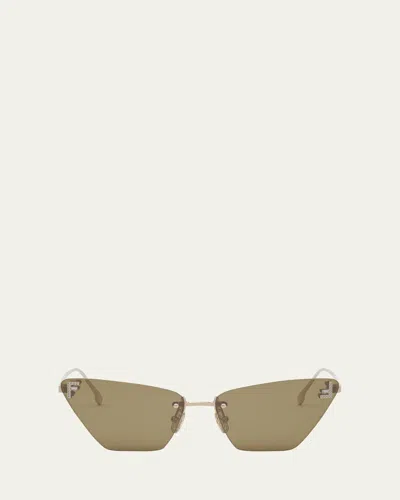 FENDI FE4160US CAT-EYE CRYSTALIZED LOGO SUNGLASSES
