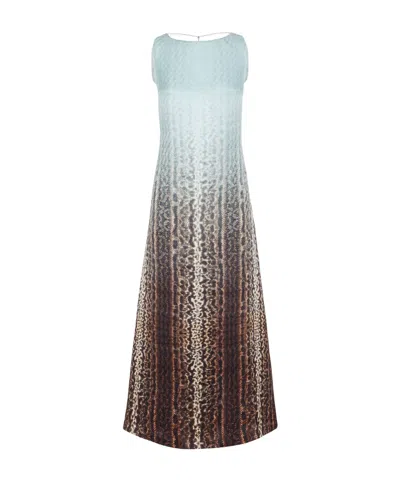 FENDI FENDI GRADIENT-EFFECT SLEEVELESS MAXI DRESS