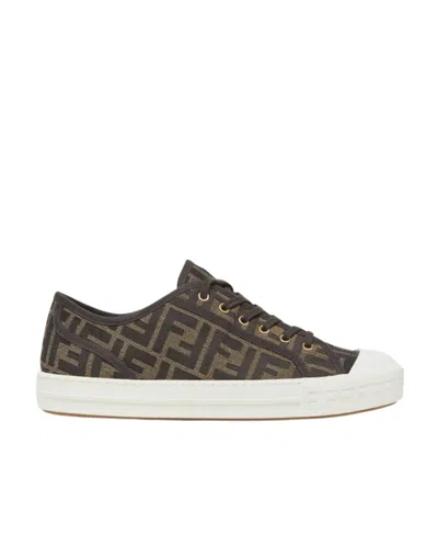 FENDI FENDI DOMINO FF MOTIF LOW-TOP SNEAKERS