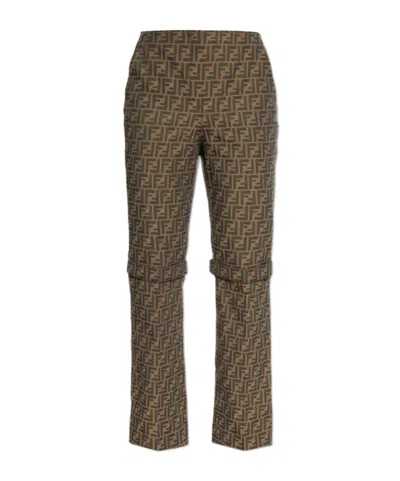 FENDI FENDI FF MOTIF STRAIGHT-LEG TROUSERS