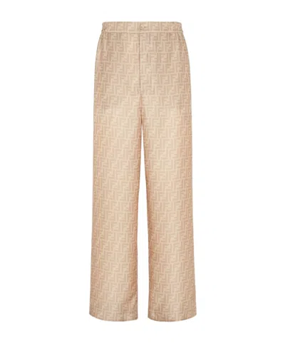 FENDI FENDI FF MOTIF STRAIGHT PYJAMA TROUSERS