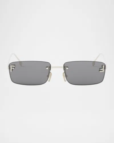 FENDI FIRST CRYSTALIZED LOGO SUNGLASSES