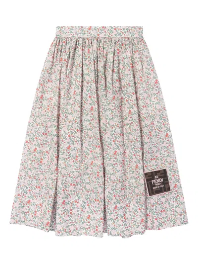 FENDI FLORAL-PRINT SKIRT