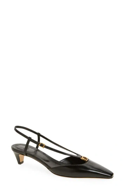 FENDI FENDI FOLD KITTEN HEEL SLINGBACK PUMP