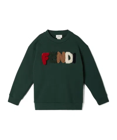 FENDI FENDI KIDS LOGO LETTERING SWEATSHIRT