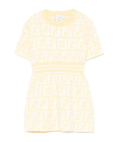 FENDI FENDI KIDS MONOGRAM JACQUARD JERSEY DRESS