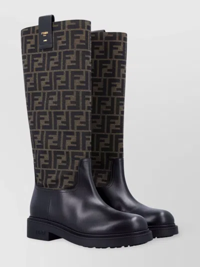FENDI LEATHER KNEE HIGH BOOTS
