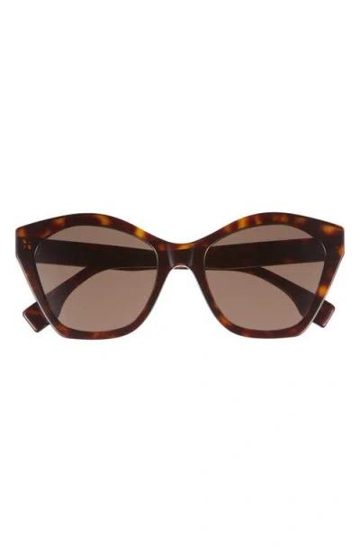 FENDI FENDI LETTERING 52MM SQUARE SUNGLASSES