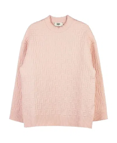 FENDI FENDI ALL-OVER FF MOTIF EMBOSSED PULLOVER