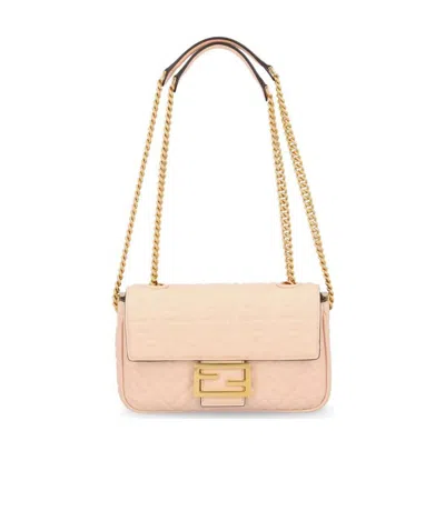 FENDI FENDI FF MOTIF CHAINED SHOULDER BAG