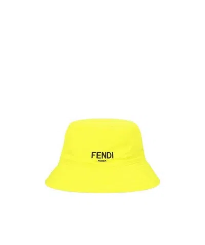 FENDI FENDI KIDS LOGO DETAILED BUCKET HAT
