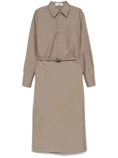 FENDI POPLIN BELTED SHIRT DRESS