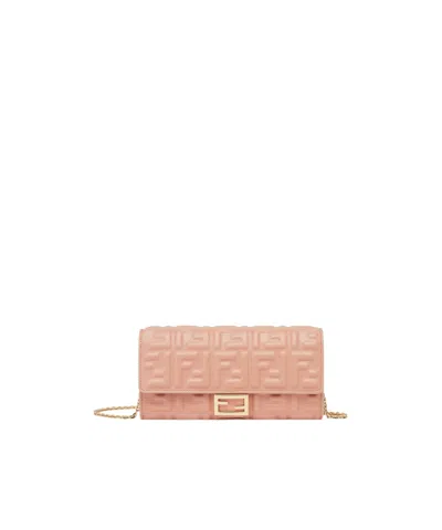 FENDI FENDI FF MOTIF BAGUETTE CONTINENTAL CHAIN-LINKED WALLET